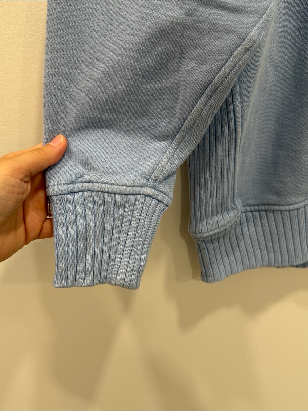 Aerie Light Blue Crewneck Sweatshirt Cotton Blend XS - Picture 5 of 6